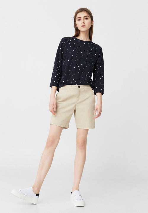 Bow polka-dot blouse